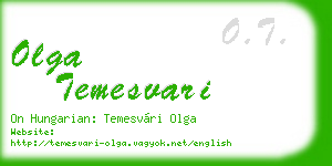 olga temesvari business card